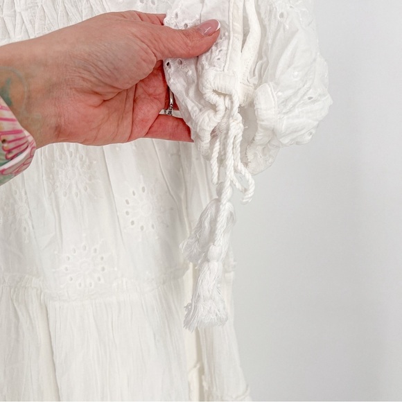 Lulus white tiered swing dress - Picture 3 of 6